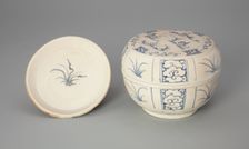 Covered Box with Plant and Cloud Motif, Late 15th/early 16th century. Creator: Unknown