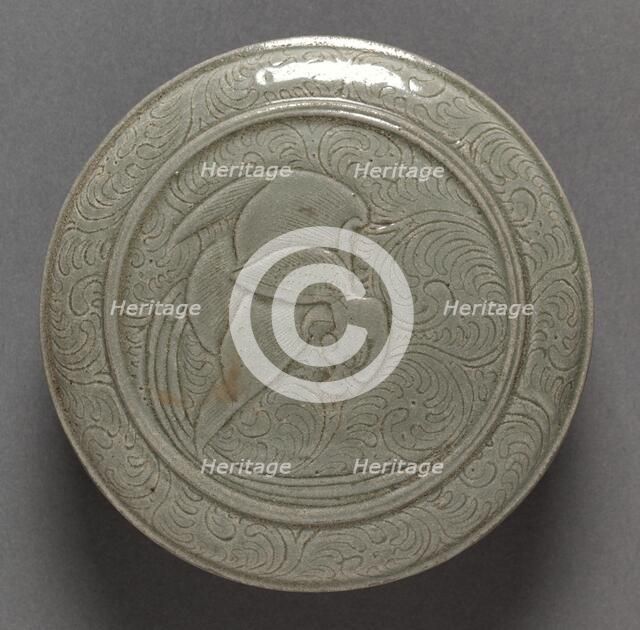 Covered Box: Yue Ware (lid), 907-960. Creator: Unknown.