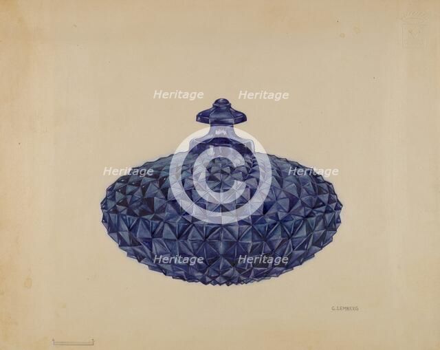 Covered Butter Dish, c. 1936. Creator: Gertrude Lemberg.