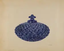 Covered Butter Dish, c. 1936. Creator: Gertrude Lemberg