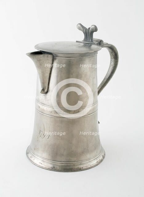 Covered Communion Flagon with Spout, Glasgow, c. 1787. Creator: Stephen Maxwell.