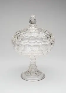 Covered Compote, c. 1850. Creator: Pittsburgh Glass Company