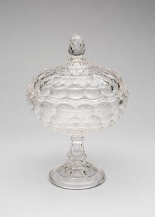 Covered Compote, c. 1850. Creator: Pittsburgh Glass Company