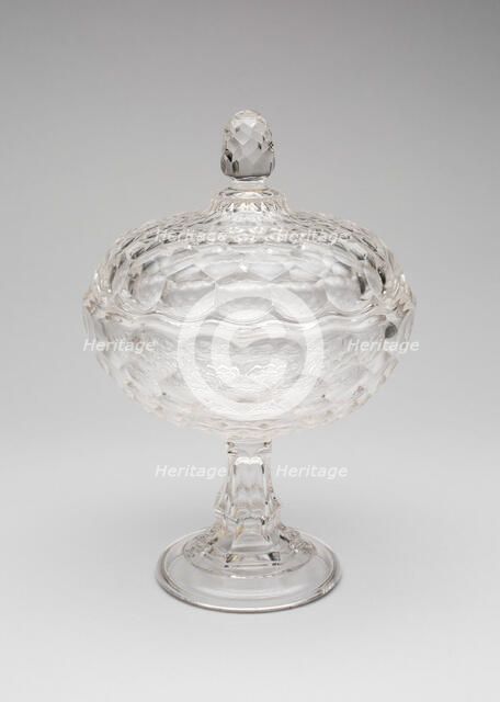 Covered Compote, c. 1850. Creator: Pittsburgh Glass Company.