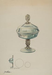 Covered Compote, c. 1936. Creator: James Vail