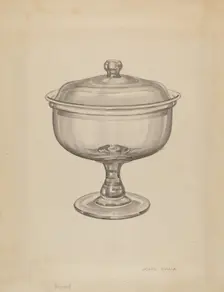 Covered Compote, c. 1936. Creator: John Dana