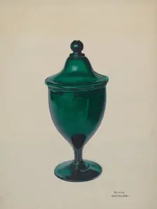 Covered Compote, c. 1939. Creator: Beverly Chichester