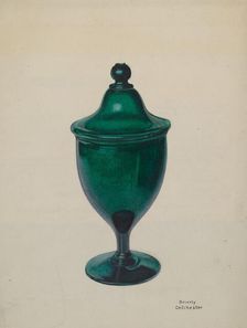 Covered Compote, c. 1939. Creator: Beverly Chichester