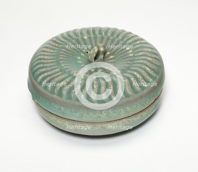 Covered Cosmetic Box in the Form of Chrysanthemum Flower, Korea, Goryeo dynasty, late 13th cent. Creator: Unknown.