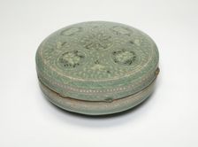 Covered Cosmetic Box with Chrysanthemum Flower Heads, Korea, Goryeo dynasty, late 13th century. Creator: Unknown