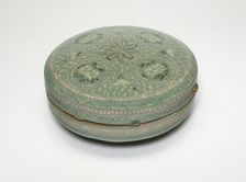 Covered Cosmetic Box with Chrysanthemum Flower Heads, Korea, Goryeo dynasty, late 13th century. Creator: Unknown