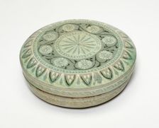 Covered Cosmetic Box with Chrysanthemum Flower Heads, Korea, Goryeo dynasty, mid-13th century. Creator: Unknown
