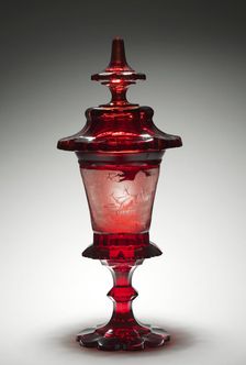 Covered Cup, mid-1800s. Creator: Unknown