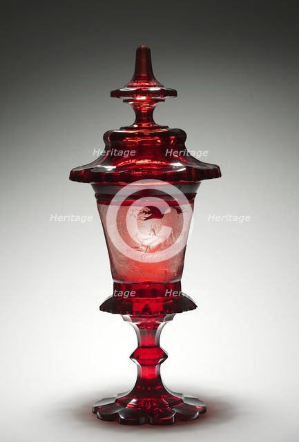 Covered Cup, mid-1800s. Creator: Unknown.