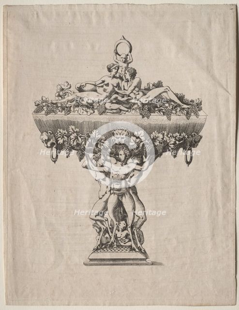Covered Cup with Grape Festoon, mid 1500s. Creator: Unknown.