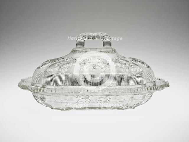 Covered Dish, 1835/40. Creator: Boston and Sandwich Glass Company.