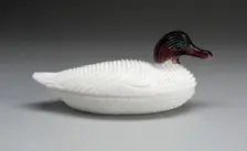 Covered Dish, 1887. Creators: Atterbury Glass Co., Boston and Sandwich Glass Company
