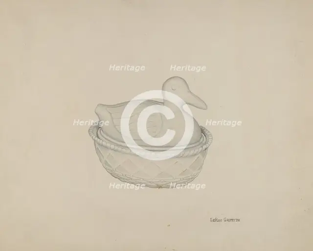Covered Dish (Duck), c. 1938. Creator: LeRoy Griffith.