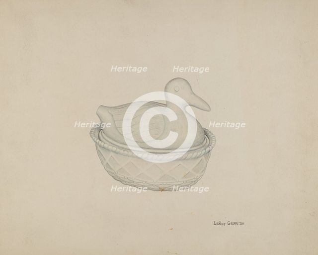 Covered Dish (Duck), c. 1938. Creator: LeRoy Griffith.