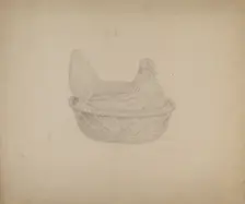 Covered Dish (Hen), c. 1940. Creator: Sydney Roberts