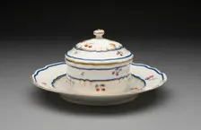 Covered Dish with Attached Stand, Frankenthal, c. 1775. Creator: Frankenthal Porcelain Factory