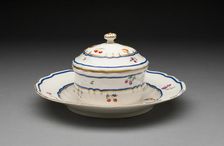 Covered Dish with Attached Stand, Frankenthal, c. 1775. Creator: Frankenthal Porcelain Factory