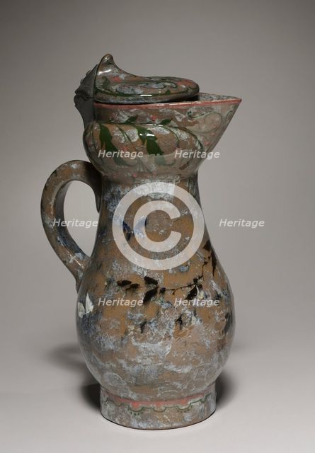 Covered Ewer, 1878-1882. Creator: Haviland Factory at Auteuil (French); Charles Midoux (French).