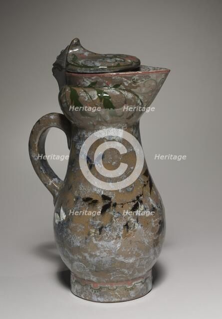 Covered Ewer, 1878-1882. Creator: Haviland Factory at Auteuil (French); Charles Midoux (French).