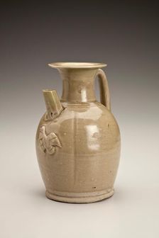 Covered ewer with bird appliques, 800s. Creator: Unknown