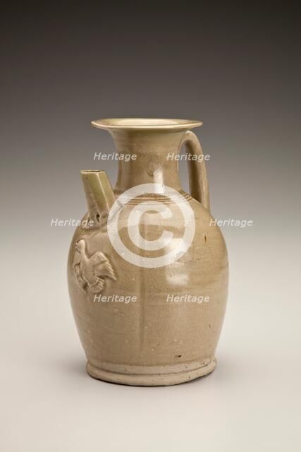 Covered ewer with bird appliques, 800s. Creator: Unknown.