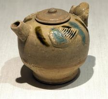 Covered ewer with bird appliques, 800s. Creator: Unknown