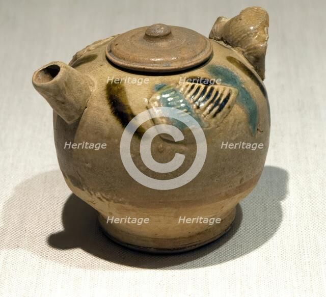 Covered ewer with bird appliques, 800s. Creator: Unknown.