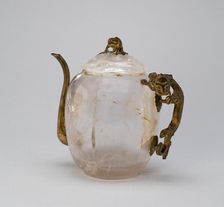 Covered Ewer with Lizard-Shaped Handle, Qing dynasty (1644-1911), 18th century. Creator: Unknown