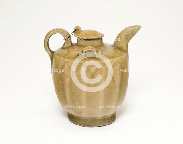 Covered Ewer with Upright Lotus Petals, Song dynasty (960-1279). Creator: Unknown.