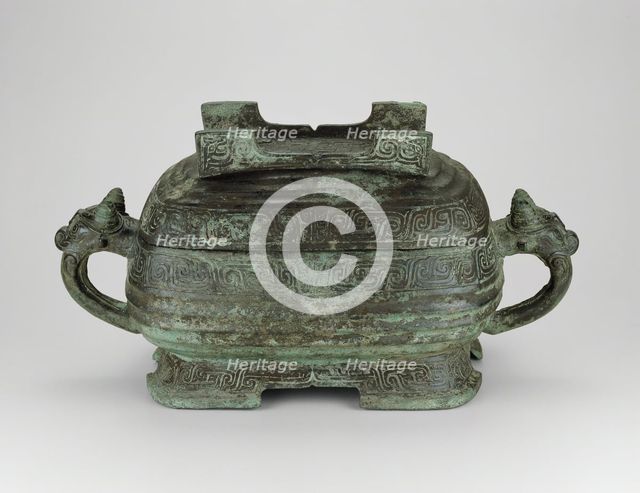 Covered Food Container, Western Zhou dynasty ( 1046-771 BC ), mid-9th century B.C. Creator: Unknown.