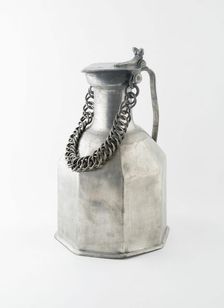 Covered Flagon with Chain, Wallis, c. 1750. Creator: Pierre Main