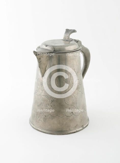 Covered Flagon with Spout, Sweden, 1820. Creator: Unknown.