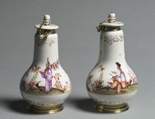 Covered Flasks, c. 1720-1723. Creator: Meissen Porcelain Factory (German)