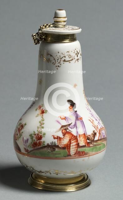 Covered Flask, c. 1720-1723. Creator: Meissen Porcelain Factory (German).