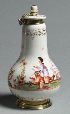 Covered Flask, c. 1720-1723. Creator: Meissen Porcelain Factory (German)