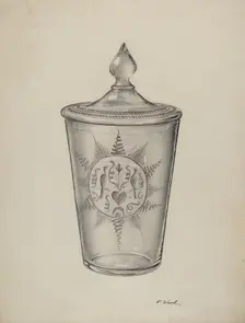 Covered Flip Glass, c. 1940. Creator: Paul Ward