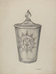 Covered Flip Glass, c. 1940. Creator: Paul Ward