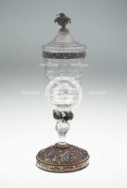 Covered Goblet, Bohemia, c. 1700. Creator: Bohemia Glass.