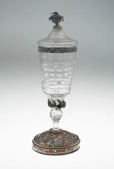 Covered Goblet, Bohemia, c. 1700. Creator: Bohemia Glass