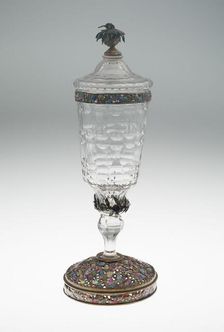 Covered Goblet, Bohemia, c. 1700. Creator: Bohemia Glass
