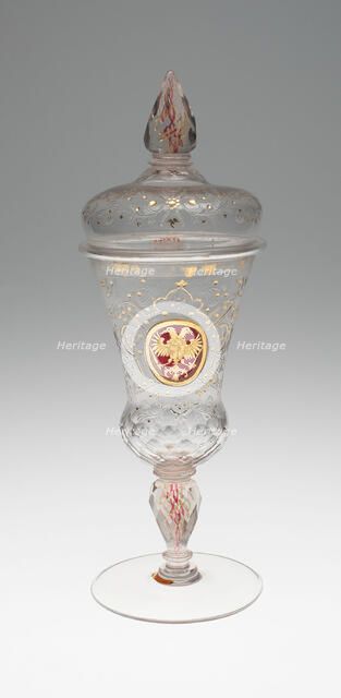 Covered Goblet, Bohemia, c. 1730. Creator: Bohemia Glass.