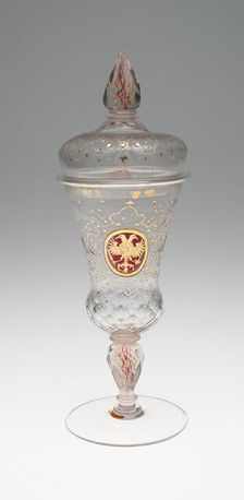 Covered Goblet, Bohemia, c. 1730. Creator: Bohemia Glass