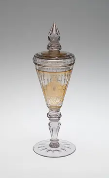 Covered Goblet (Pokal), Bohemia, c. 1730. Creator: Bohemia Glass
