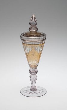 Covered Goblet (Pokal), Bohemia, c. 1730. Creator: Bohemia Glass