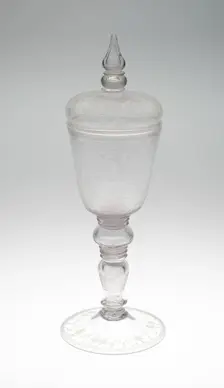 Covered Goblet (Pokal) with a Bear Hunt, Nuremberg, 1680/1700. Creator: Unknown